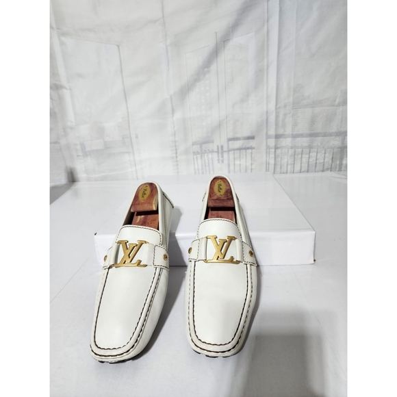 Louis Vuitton Leather Upper Moccasin Loafer White Size 8.5 - Picture 6 of 16